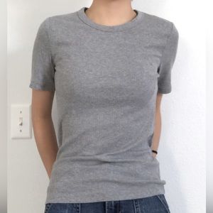 Grey ribbed shirt